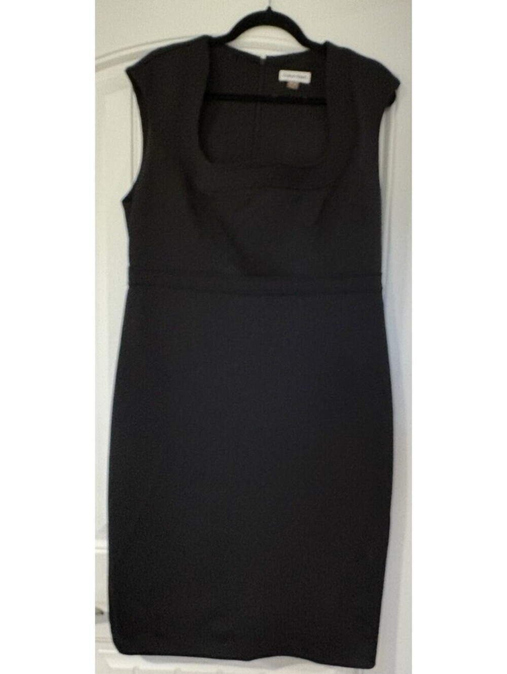 Calvin Klein Size 14 Black Sleeveless Dress Business Casual
